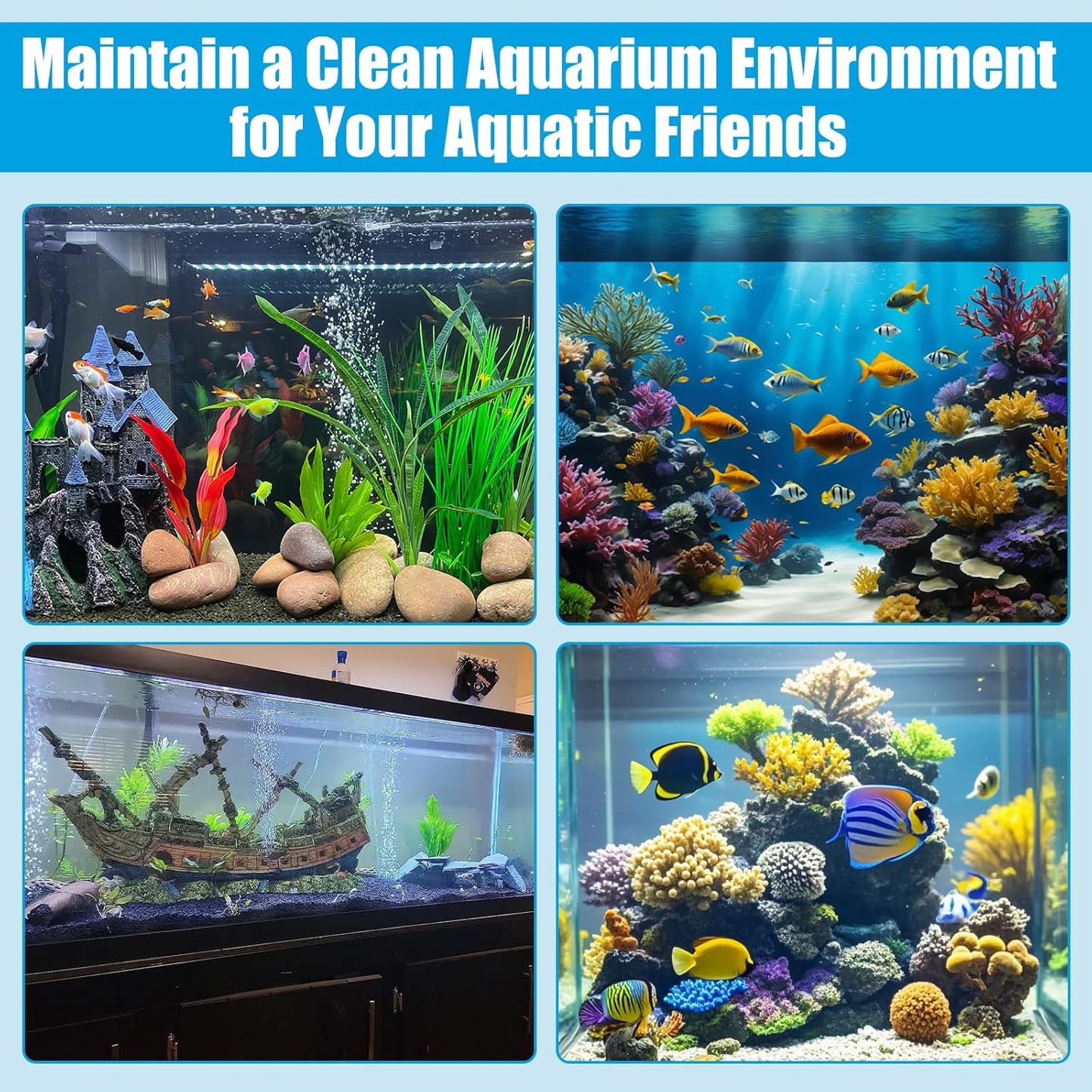 Replacement Canister Filter Polishing Pads Compatible with MarineLand Magniflow C-160/220 Filter Floss Aquarium Sponge Media 16pcs