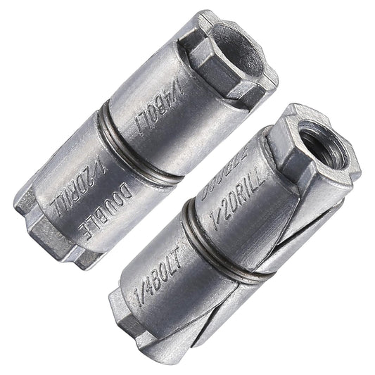 (25 pcs) 1/4x1-1/4 Outer diameter1/2 Double Expansion Anchor, Zinc Plated Double Expansion Shield Anchors, Double Expansion Shields,for Masonry, Concrete, Brick or Block