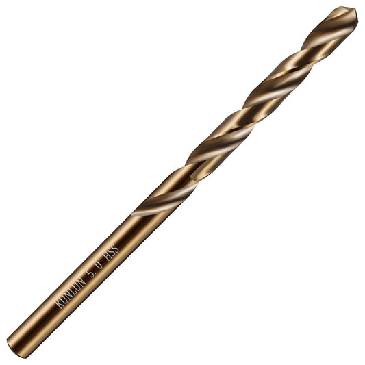 3/16" Cobalt Drill Bit(10Pcs), M35 HSS Metal Drill Bit Set forwood, Hard Metal, Stainless Steel, Cobalt Steel M35 Jobber Length Twist Drill Bits