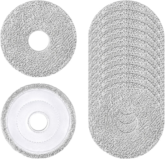 12 Pack Replacement Mop Pads for Dreame L40 Ultra/X40 Ultra/X50 Ultra/L50 Ultra/L10S Ultra/ L10s Pro Ultra Heat/L10S Ultra Gen2/L40S Ultra/X30 Ultra/L10 Ultra Robot Vacuum, Washable Replacement Pads