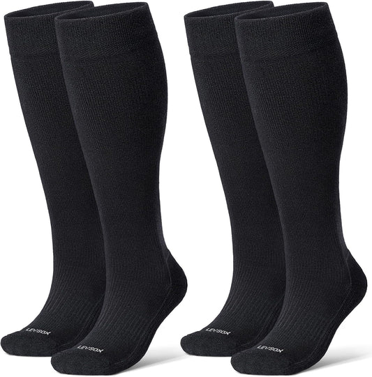 Bamboo Viscose Graduated Compression Socks for Women&Men - Chioned Knee-High 20-30 mmHg Support Socks