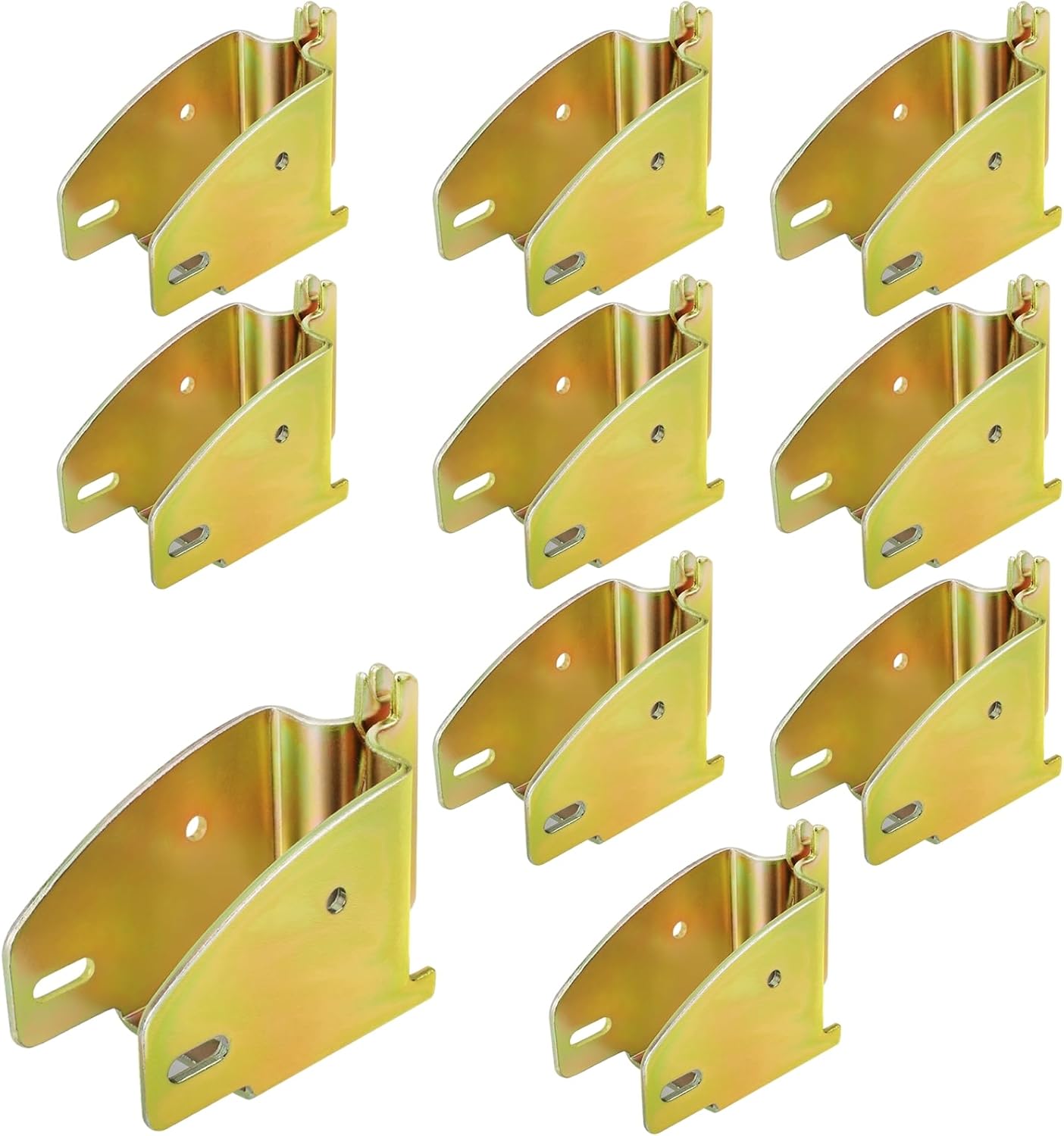 E-Track Wood Beam End Socket Accessories, Zinc-Coated Steel, Fit with 2x4 2x6, Add Removable Load Lock Bars to E-Track Cargo Area (10pcs)