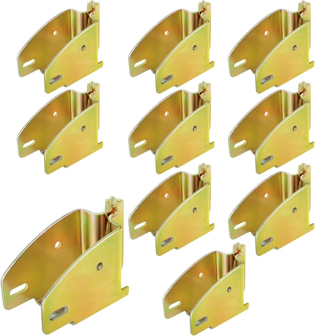 E-Track Wood Beam End Socket Accessories, Zinc-Coated Steel, Fit with 2x4 2x6, Add Removable Load Lock Bars to E-Track Cargo Area (10pcs) Hover Image