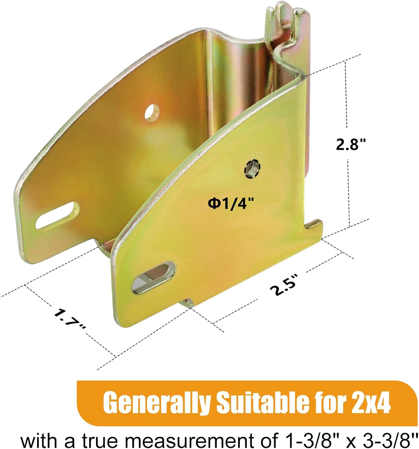 E-Track Wood Beam End Socket Accessories, Zinc-Coated Steel, Fit with 2x4 2x6, Add Removable Load Lock Bars to E-Track Cargo Area (10pcs)
