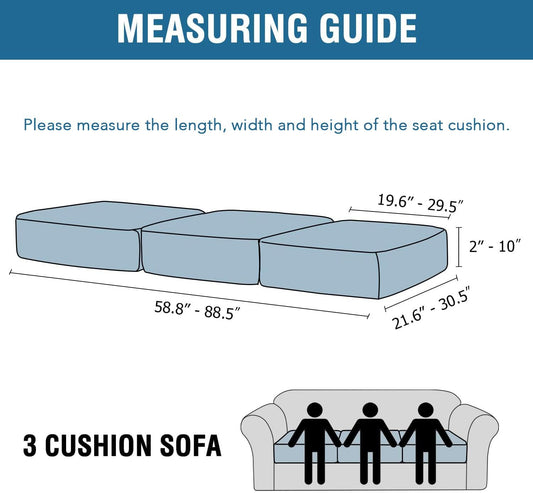 Velvet Stretch Couch Chion Cover Plh Chion Slipcover for Chair Loveseat Sofa Chion Furniture Protector Seat Chion Sofa Cover (3 Piece Sofa Chion Covers, Ivory)