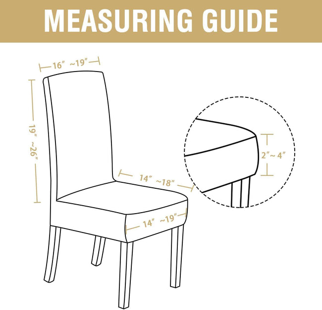 Dining Chair Covers Velvet Stretch Chair Covers for Dining Room Set of 6 Parson Chair Slipcovers Chair Protectors Covers, Soft Thick Solid Velvet Fabric Washable, Ivory Main Image
