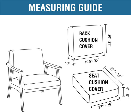Chair Slip Covers with Arms 2 Piece Sofa Covers Super Stretch Chion Covers for Modern Living Room Chair Soft Accent Chair Cover(Seat Chion Cover Pl Back Chion Cover, Ivory)