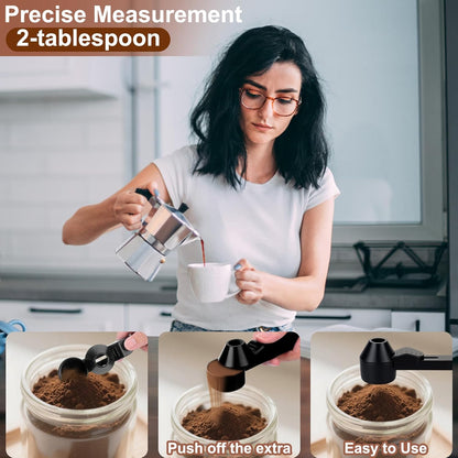 Coffee Scoop & Funnel for Reusable K Cup Refillable Coffee Pods, 2 Tablespoon Slide Coffee Measuring Funnel Scooper,1PCS