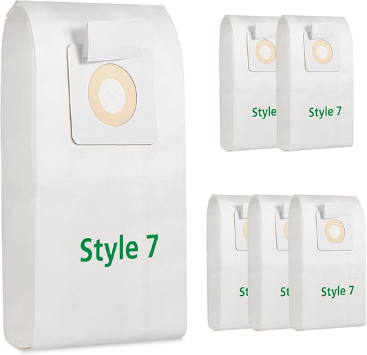 6 Pack Style 7 Vacuum Bags Compatible with Bissell Upright Vacuums: PowerForce 1739 3522 3525 71Y7, PowerGlide 3545, Plus 3350 3550 3553, Lift-Off 3554, Powertrak 6592 Series Vacuum, Part#32120