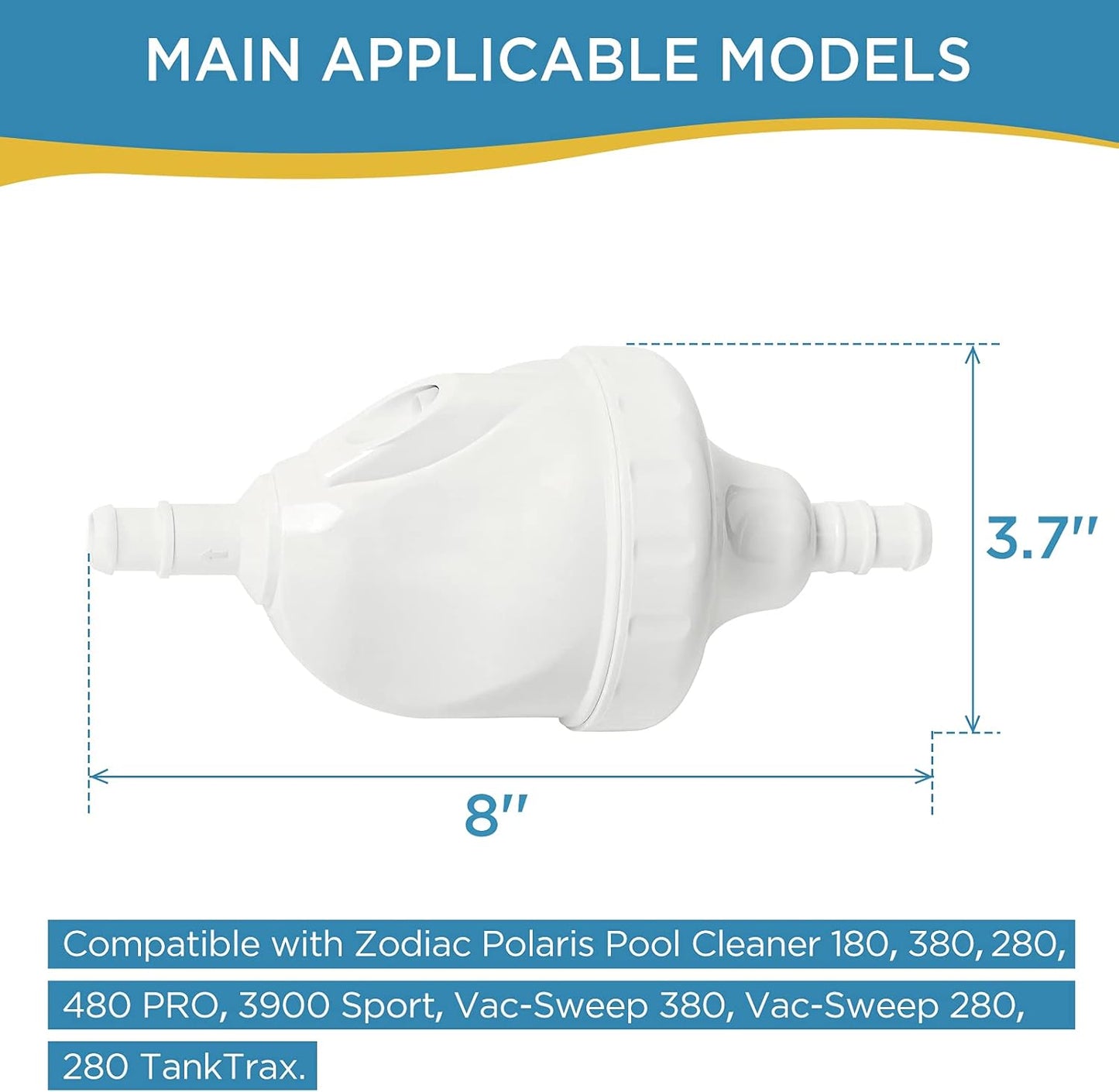 Upgraded G52 Backup Valve Replacement for Polaris Pool Cleaner Parts, Compatible with Polaris 180,280,380,480,3900 Pool Cleaner, The Valve Body has Been Reinforced，Longer Life Than Zodiac G52