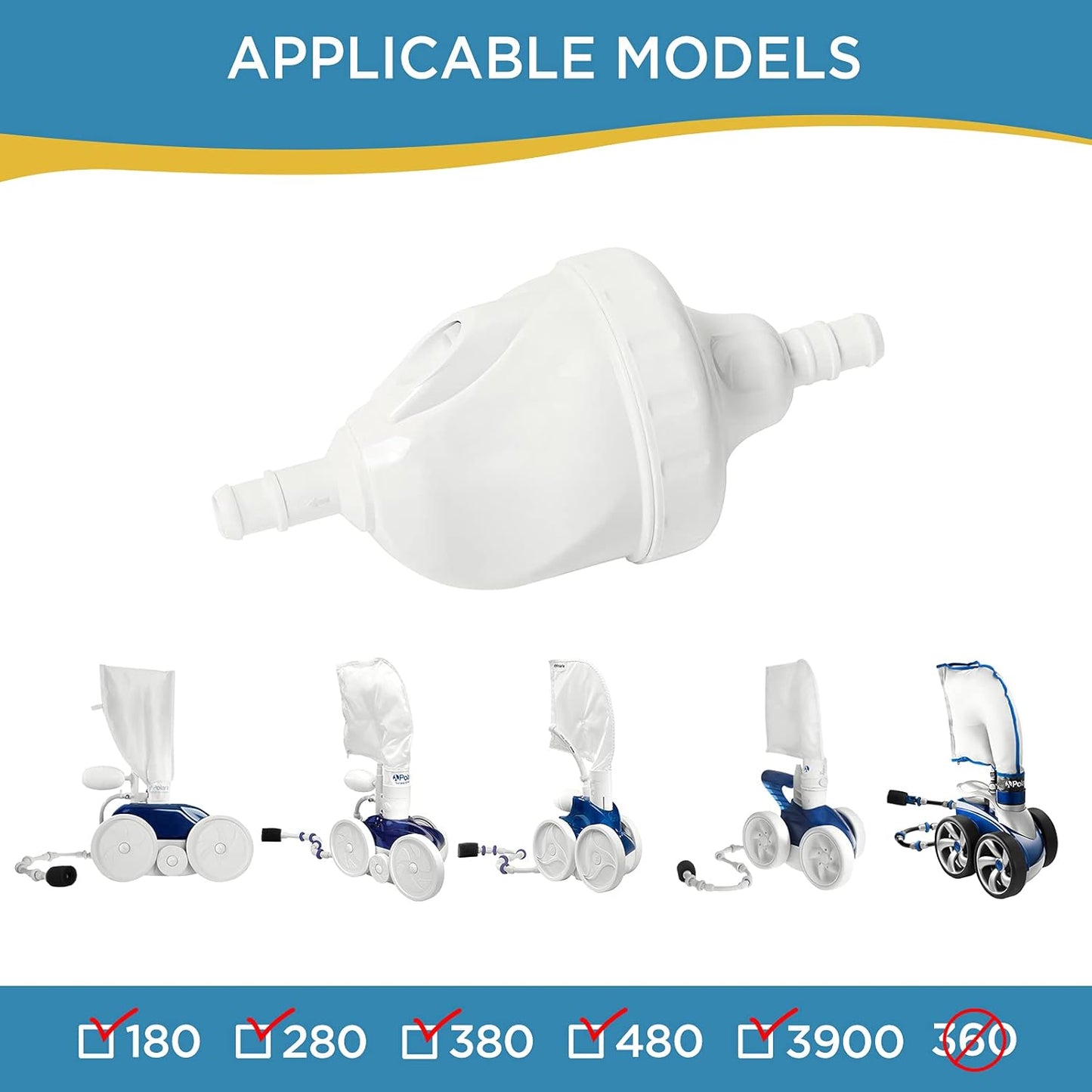 Upgraded G52 Backup Valve Replacement for Polaris Pool Cleaner Parts, Compatible with Polaris 180,280,380,480,3900 Pool Cleaner, The Valve Body has Been Reinforced，Longer Life Than Zodiac G52