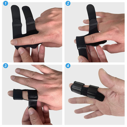 4 Pcs Trigger Finger Splints/Brace for Knuckle Immobilization,Broken Protector and Straightening Arthritis Relief,Pain Relief,Fits Index,Middle, Ring Fingers