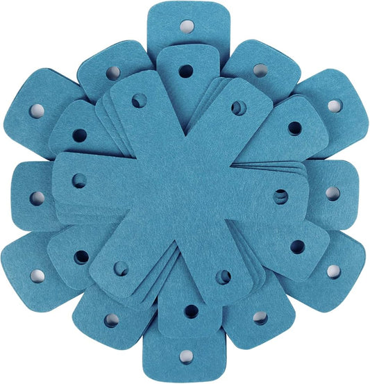 Pot Pan Protectors, Set of 12 and 4 Different Sizes, Larger & Thicker Cyan Pan Protector Pads, Pan Pot Separator Pads for Stacking and Protecting Your Cookware