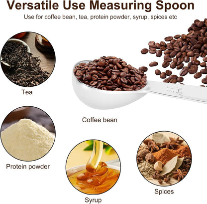 2Pcs Coffee Scoops, Premium 18/8 Stainless Steel Coffee Spoons, Set of 2 Short Handled (1 Tablespoon & 2 Tablespoon) Coffee Measuring Spoon for Ground Coffee, Tea and Powder by