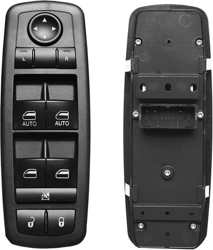 Master Power Window Switch Driver Side Front Left Door Control Button,Fits 2016–2022 Ram 1500 2500 3500,2011–2019 Dodge Charger,2011-2020 Chrysler 200 300, | Replaces 68139805AB,68139805AA,56046823AE