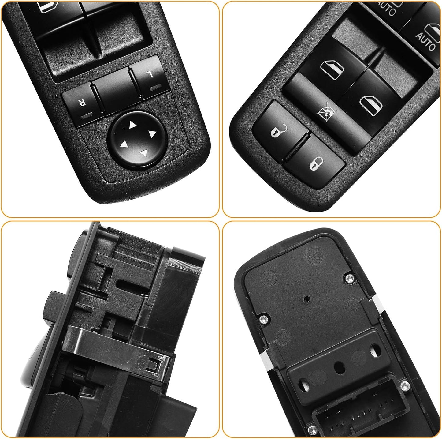 Master Power Window Switch Driver Side Front Left Door Control Button,Fits 2016–2022 Ram 1500 2500 3500,2011–2019 Dodge Charger,2011-2020 Chrysler 200 300, | Replaces 68139805AB,68139805AA,56046823AE