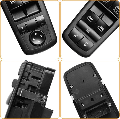 Master Power Window Switch Driver Side Front Left Door Control Button,Fits 2016–2022 Ram 1500 2500 3500,2011–2019 Dodge Charger,2011-2020 Chrysler 200 300, | Replaces 68139805AB,68139805AA,56046823AE