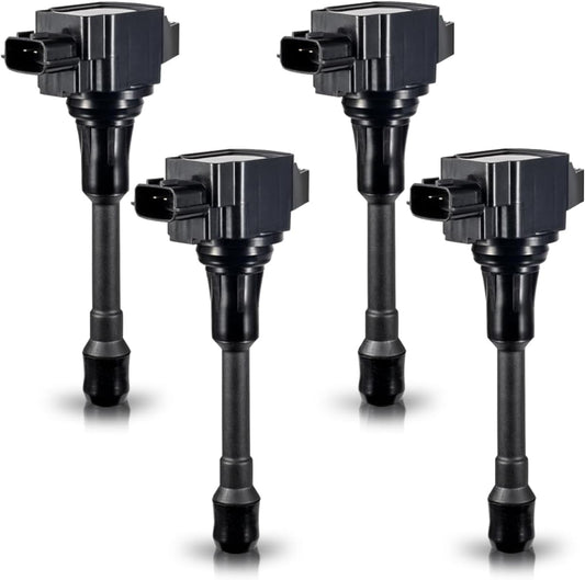 Set of 4 Ignition Coil Pack 2007 2008 2009 2010 2011 2012 Compatible with Nissan Altima Versa Sentra Cube Rogue Frontier 2013 2014 2015 Infiniti M56 FX50 QX60 QX70 2.5L 2.0L 1.8L Replace# UF549.