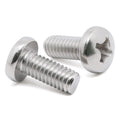 8-32 x 1/2" (1/4" to 3" Available) Pan Head Machine Screws, Full Thread, 304 Stainless Steel 18-8, Pack of 100