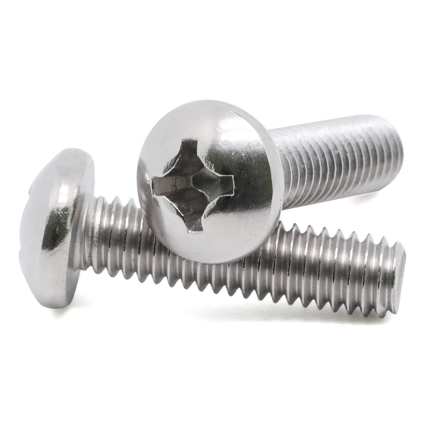8-32 x 1/2" (1/4" to 3" Available) Pan Head Machine Screws, Full Thread, 304 Stainless Steel 18-8, Pack of 100