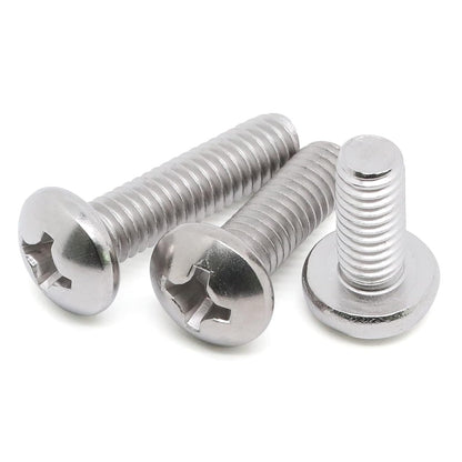 8-32 x 1/2" (1/4" to 3" Available) Pan Head Machine Screws, Full Thread, 304 Stainless Steel 18-8, Pack of 100