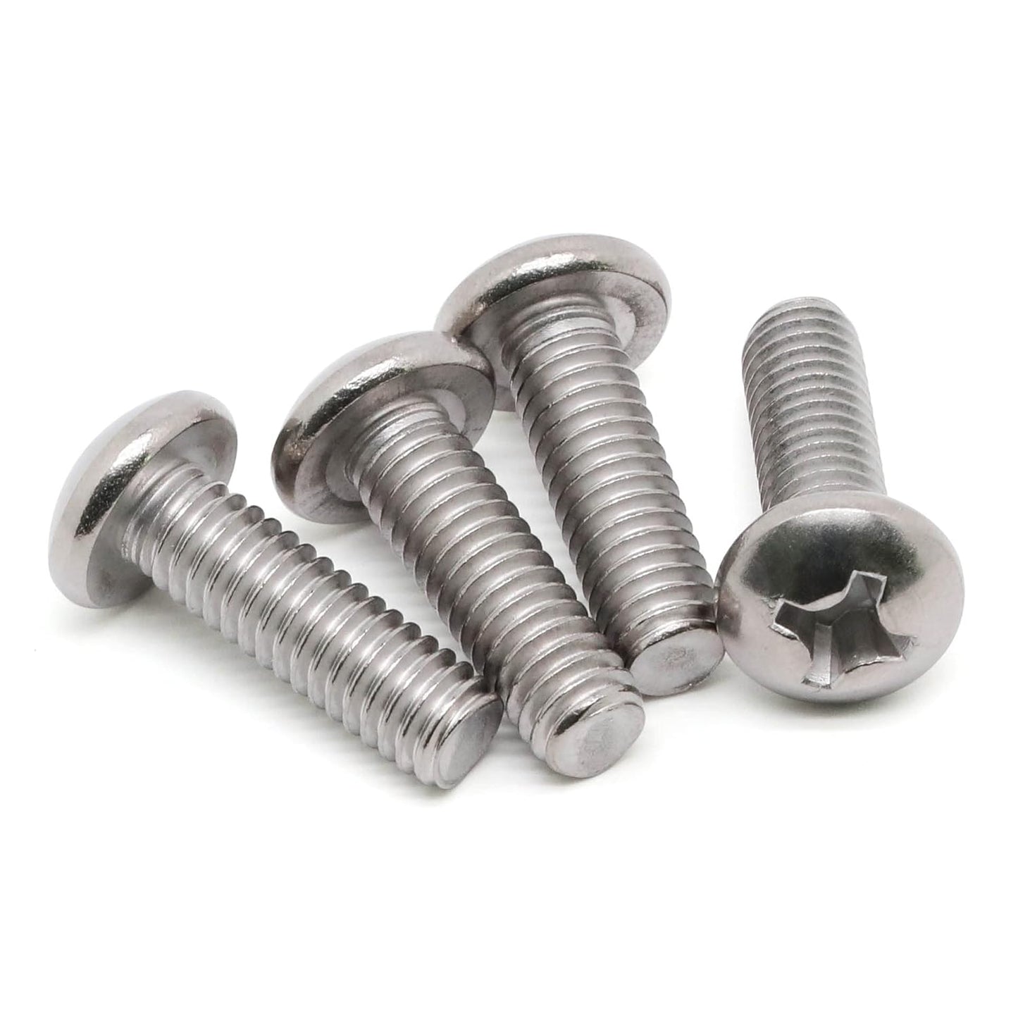 8-32 x 1/2" (1/4" to 3" Available) Pan Head Machine Screws, Full Thread, 304 Stainless Steel 18-8, Pack of 100