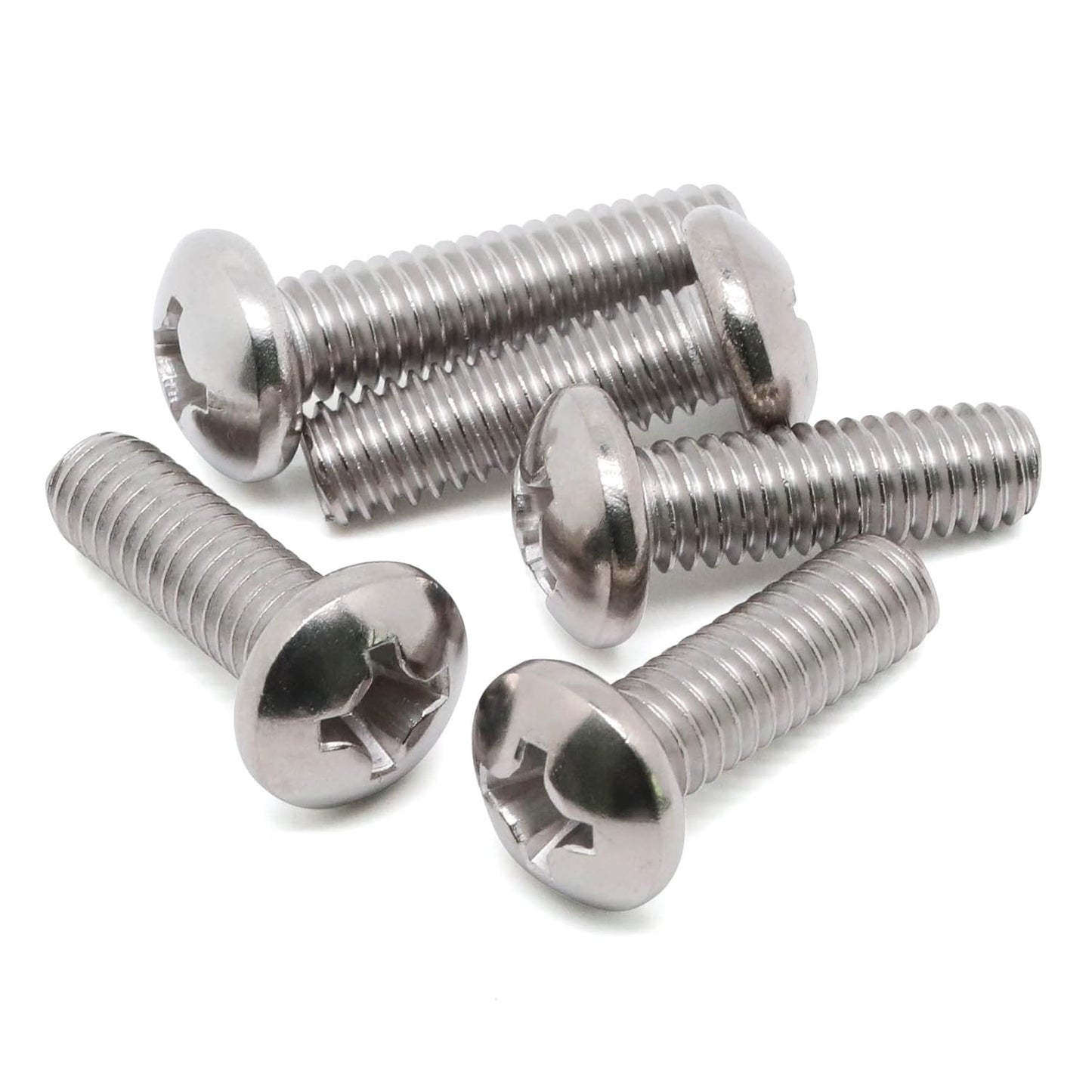 8-32 x 1/2" (1/4" to 3" Available) Pan Head Machine Screws, Full Thread, 304 Stainless Steel 18-8, Pack of 100
