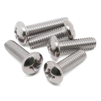 8-32 x 1/2" (1/4" to 3" Available) Pan Head Machine Screws, Full Thread, 304 Stainless Steel 18-8, Pack of 100