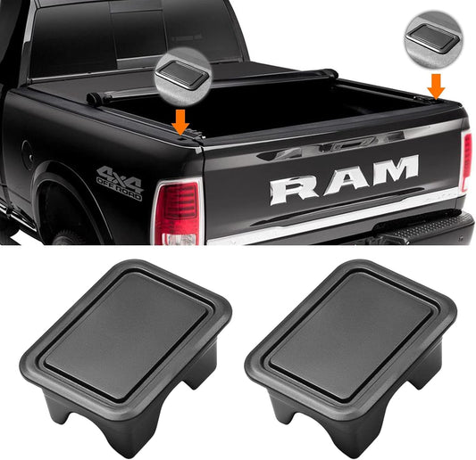 Ram 1500 Stake Pocket Covers, Rear Truck Bed Rail Stake Pocket Cover Compatible with Dodge Ram 2019-2024 2025 2026(Set of 2).