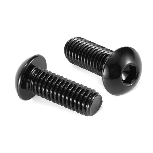 1/4-20 x 1 Button Head Socket Cap Bolts Screws, 20Pcs 304 Stainless Steel 18-8, Allen Hex Drive, Black Oxide by (with Hex Spanner).