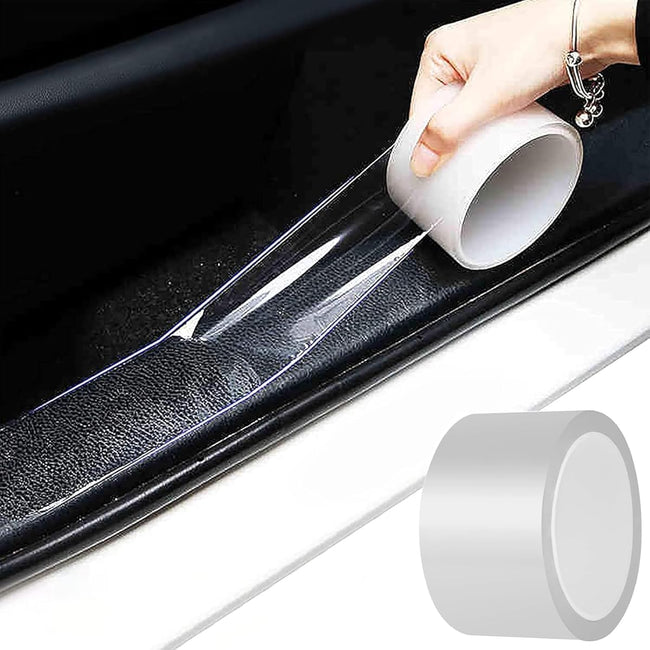 Anti-Scratch Anti-Collision Adhesive Strip Car Door Edge Guard Protector Strip Car Door Scuff Plate Protectors Transparent Invisible Tape for Rear Bumper/Door(33Ft x 2In). Hover Image