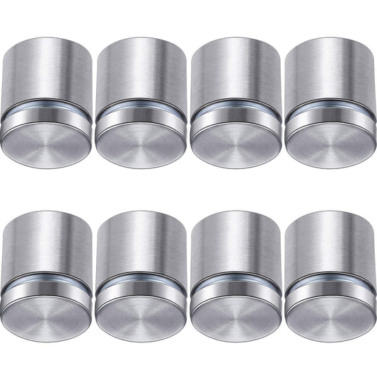 8 Pcs Sign Standoff Screws Advertising Screws Stainless Steel Wall Standoff Mounts Glass Acrylic Nail (1 x 1 Inch).