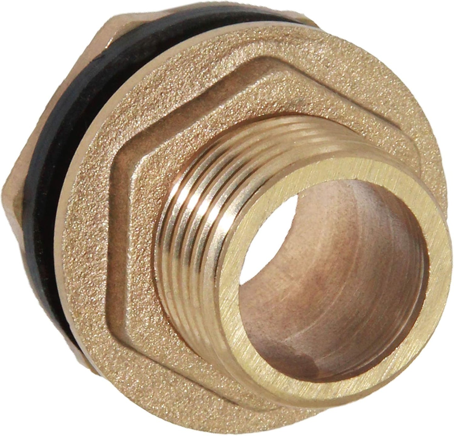 1" Male And No Female Inside Soild Brass Water Tank Connector Bulkhead Tank Fitting With Rubber Ring Stablizing
