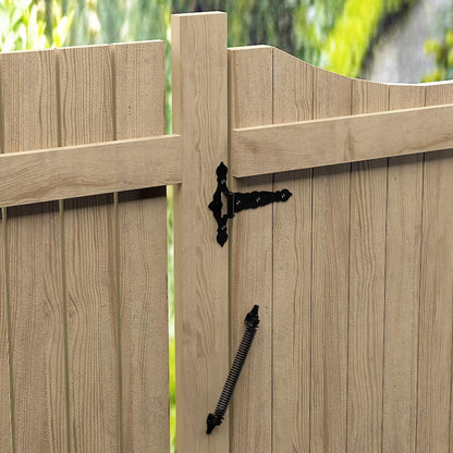 2 Pack 14" Fence gate Spring self Closing and Adjustable for Wooden or Vinyl Fence,Carbon Steel,Black(gate spring-14-2")