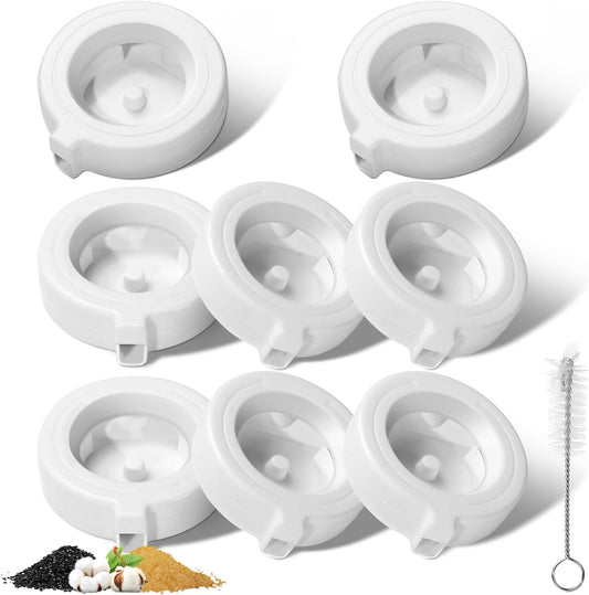 8 Pack Replacement Filters for 3.6L/4.6L/6L/8L Gravity Pet Water Dispenser,  Dog Water Filter Replacement, Triple Filtration Pet Fountain Filter, Water Feeder Filter for Cat and Dog(1 Brush)