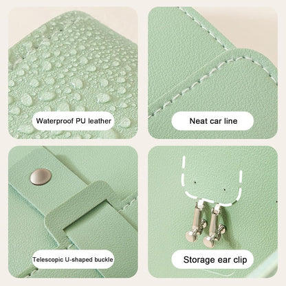 Earring Holder Organizer with Foldable Book Design Jewelry Book Organizer, Portable Pu Leather Travel Earring Case(Green)