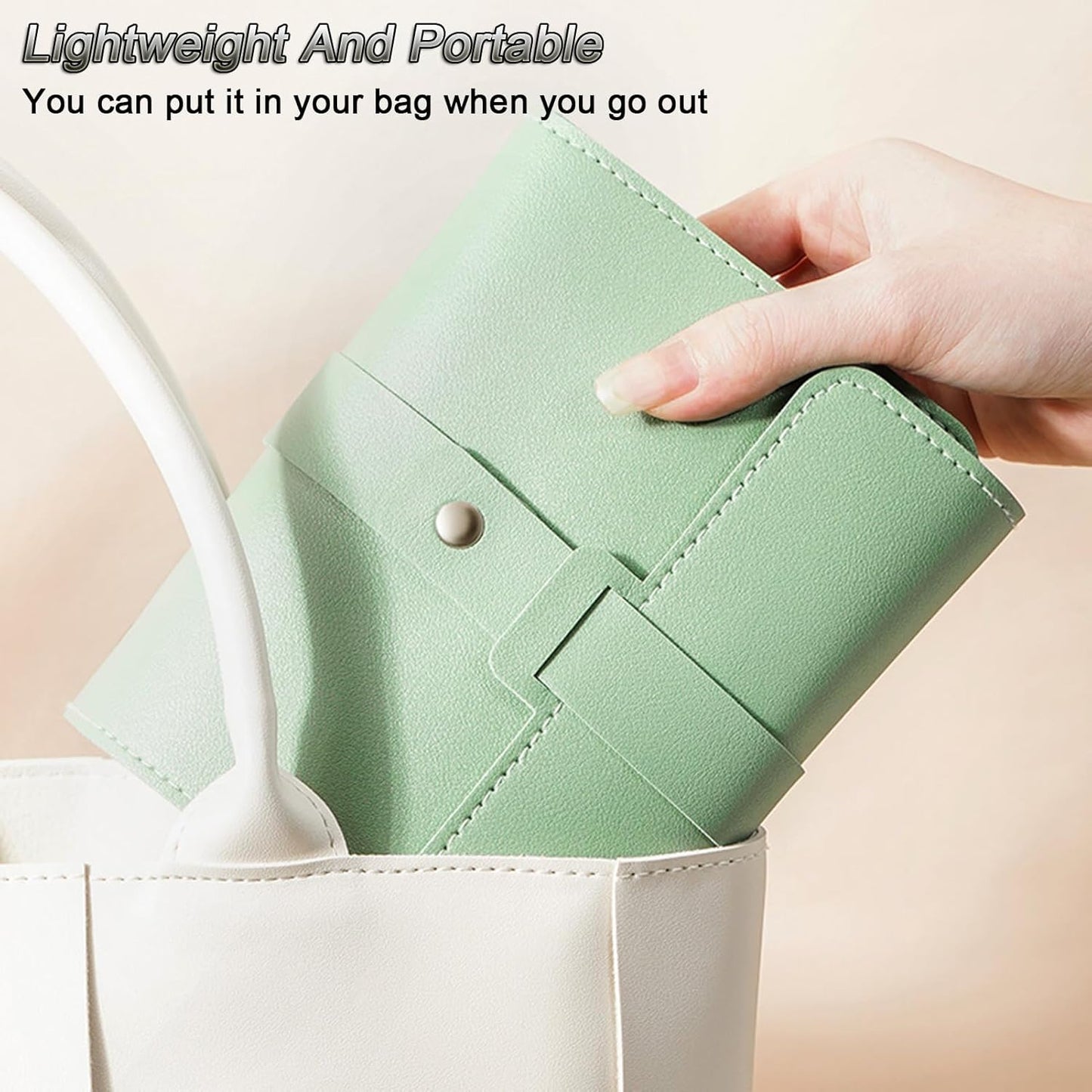 Earring Holder Organizer with Foldable Book Design Jewelry Book Organizer, Portable Pu Leather Travel Earring Case(Green)
