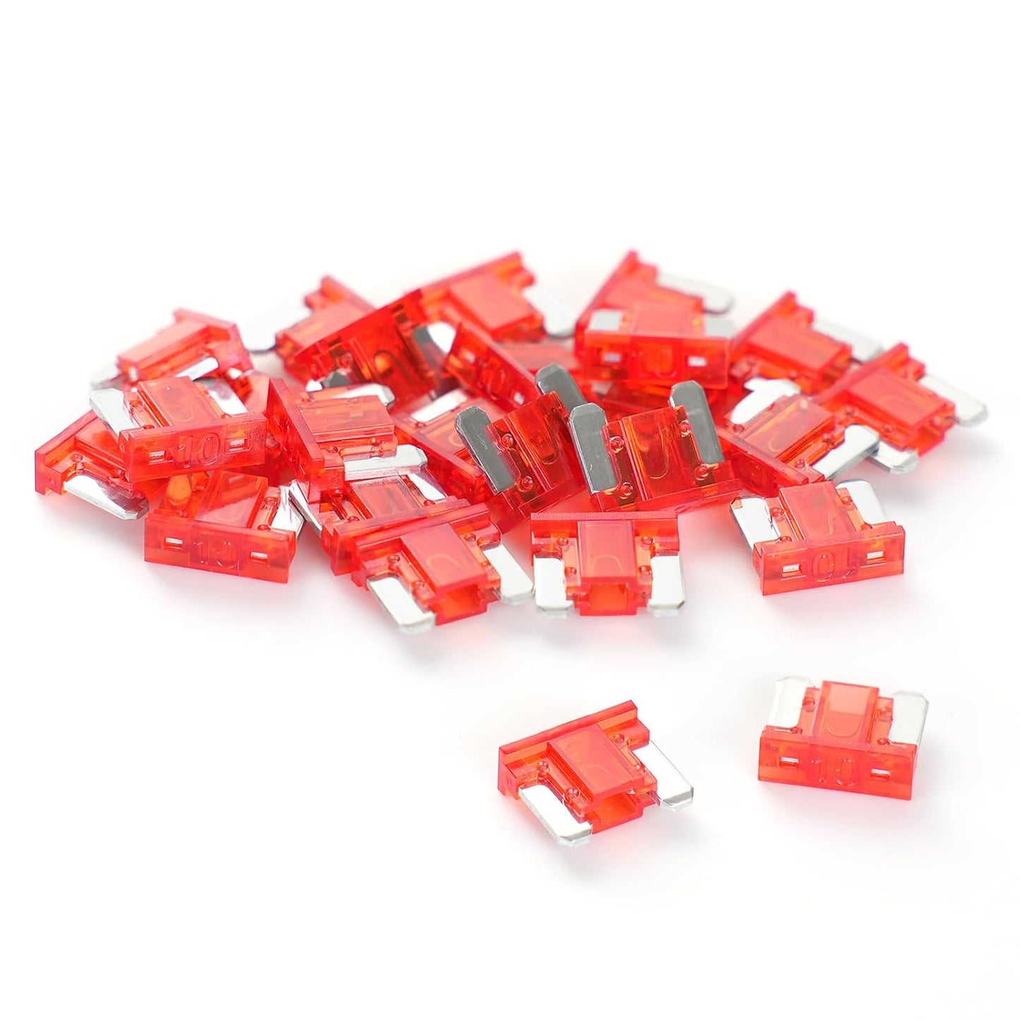 (25Pcs) 10 Amp Low Profile Mini Car Fuses, 10A Automotive Fuse, Blade Fuse for Car/RV/Truck/SUV/Motorcycle/Boat.