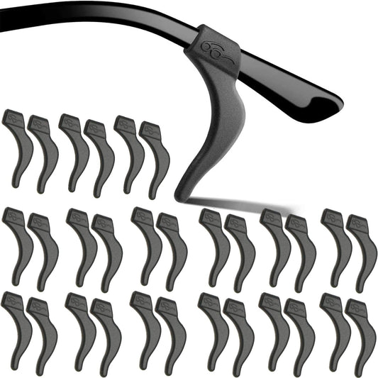 Eyeglass Ear Grips - 21 Pairs Glasses Anti-Slip, Comfortable Silicone Elastic Eyeglasses Temple Tips Sleeve Retainer, Prevent Eyewear Sunglasses Spectacles Glasses Slipping (Black-2).
