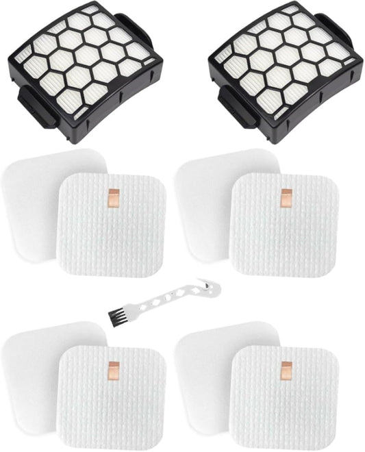 LA300, LA401, LA455 Filter Replacement for Shark LA502, LA500, LA301, LA555 Rotator Navigator Lift-Away ADV DuoClean PowerFins Upright Vacuum - Improve Suction Filters Set for Pet Hair, Dirt, Dust.