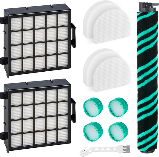 AZ4002 Replacement Accessories for Shark AZ4000 AZ4000C AZ4002 AZ4002W POWERDETECT Upright Vacuum Cleaner, 1 Brushroll, 2 Filters, 4 Foam & Felt Filters, 4 Odor Neutralizer Cartridges, 12 Pack.