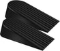 Big Door Stopper 2 Packs, Heavy Duty Wedge Rubber Door Stop Works on All Floor Surfaces, Non-Scratching Doorstops Special for Home Office School Heavy Door (Black, H1.9 x L6.3 x W2.7 Inches).