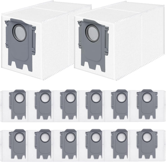 14 Pack Dust Bags Replacement for  QV 35A/Qrevo S5V/QV35S/Saros 10/10R/Z70/Qrevo/Q Revo/S/Qrevo Pro/Plus/MaxV/Master/Curv/Edge/S5X/Qrevo Edge S5A/S8 MaxV/S8 Max Ultra Robot Vacuum Cleaner.