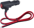 12V Fused Replacement Cigarette Lighter Male Plug with On Off Switch - 2FT 12Volt 15amp Cigarette Lighter Plug with Leads and Led Lights, 16AWG Cigarette Plug for Car Cooler,Cb Radio, Air Compressor.