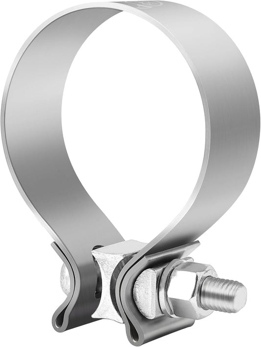 3.0 Inch Exhaust Clamp, Narrow Band Muffler Clamp Stainless Steel for Pipes, Mufflers, Catalytic Converters.