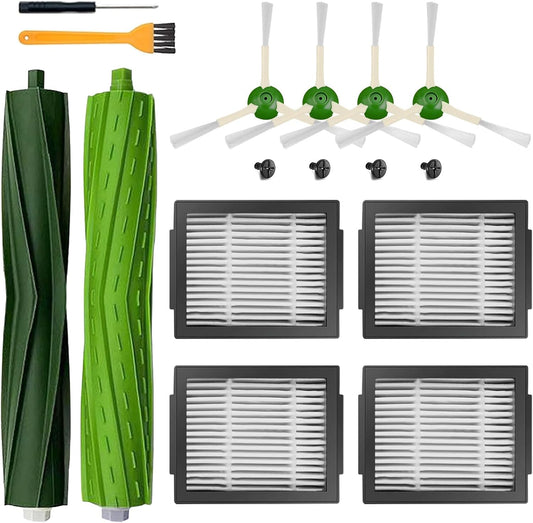 Replacement Parts for Roomba iRobot i7 i7+ i3 i3+ i4 i4+ i5 i5+ i6 i6+ i8 i8+ E5 E6 E7 I,E &j7 j6 j5 and Plus Version,(1 Set Rubber Brush,4 Side Brush).