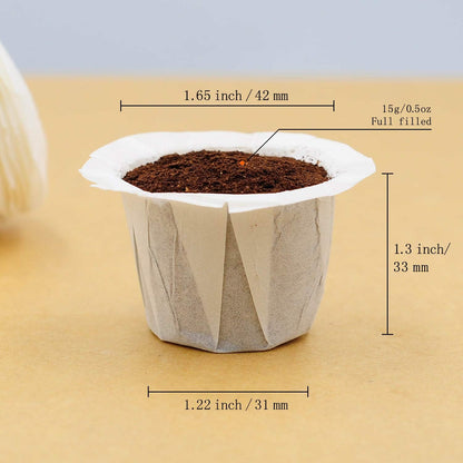 Disposable Coffee Filter Paper for Keurig Brewers Single Serve 1.0 and 2.0, 200 Count Replacement Coffee Filter Paper Liner Compatible with All Reusable K Cup Coffee Pod, Refillable Capsule, White