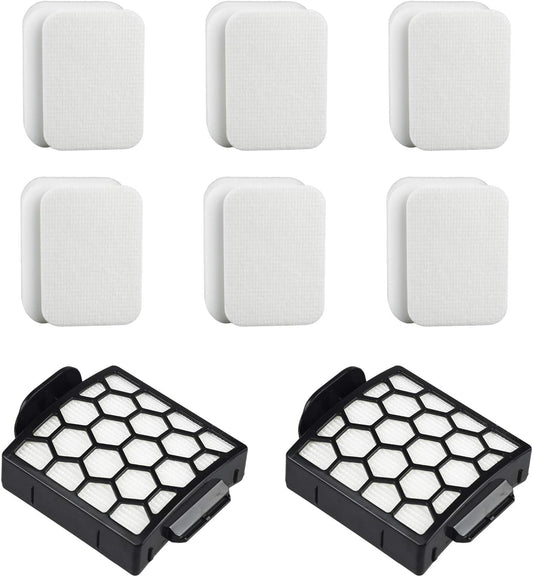 6 Foam Filter + 2 Hepa Filter Replacement for Shark ZU62 ZU60 NV255 NV150 NV251 NV151 Navigator Rotator Pet Pro Upright Vacuum Part 1238FT60 1239FT60