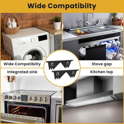Stainless Steel Stove Gap Covers - 304 Stove Gap Filler, Easy retractable Length 13.8" to 27.5", Width 0.79", Heat Resistant Guard Between Stove Top & Counter, 2 Pck