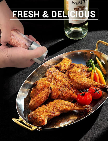 ® Salt and Pepper Grinder Set, Pepper Mill, Sea Salt Shaker Grinder Refillable, Adjustable Coarseness, Stainless Steel with Ceramic Rotor(Seasoning not included)